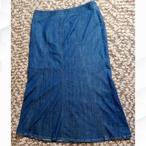Talbots jean denim pencil skirt Aline style